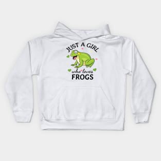 Just a Girl Who Loves frogs Gift Kids Hoodie